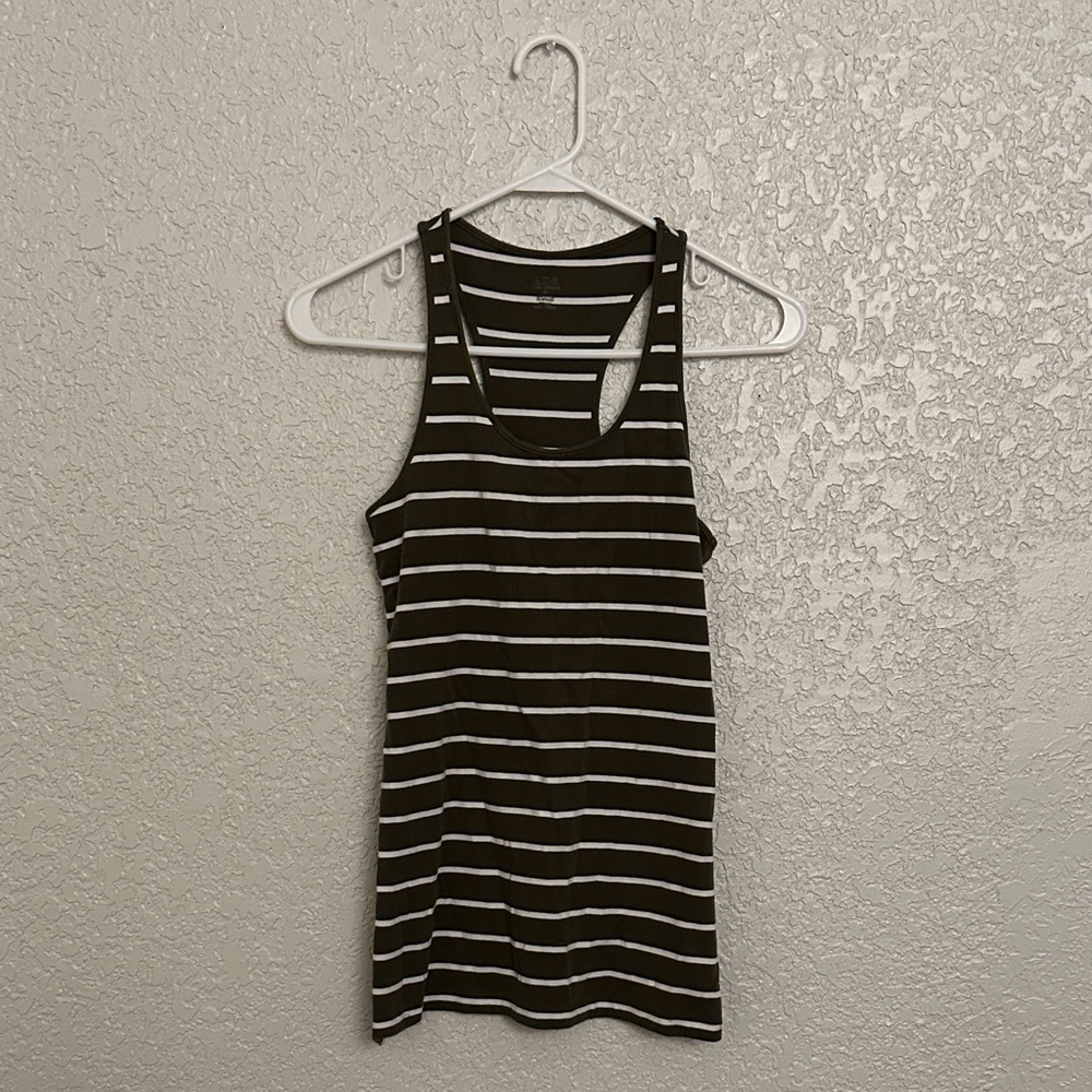 Striped Black and White Women's Tank Top